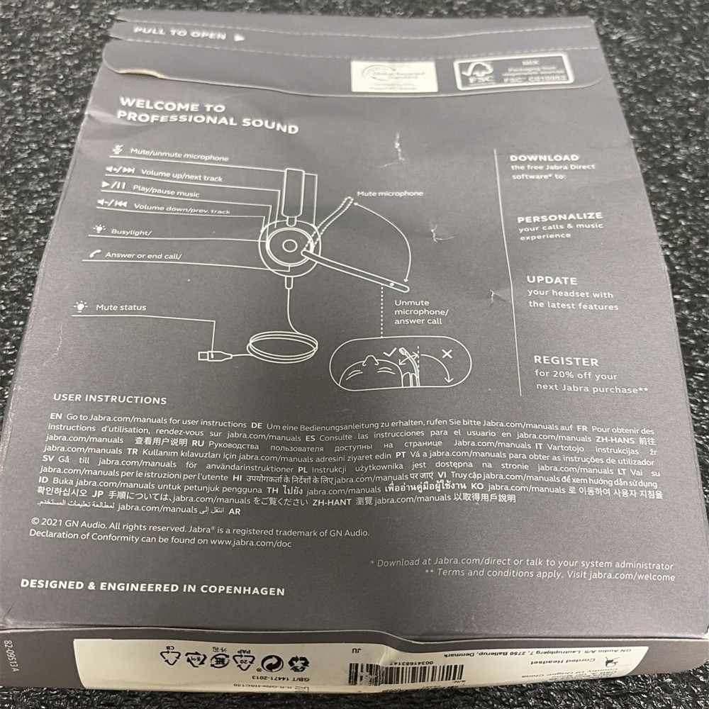 Jabra Evolve2 40 USB-A (corded Headset) (DD)