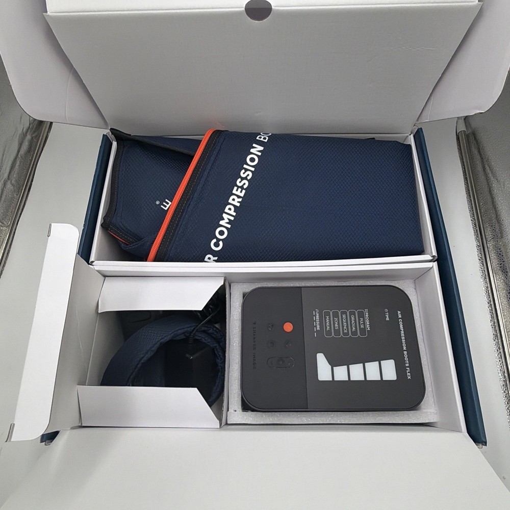 Sharper Image Air Compression Boots Flex Leg Recovery System Small/Medium (Blue)