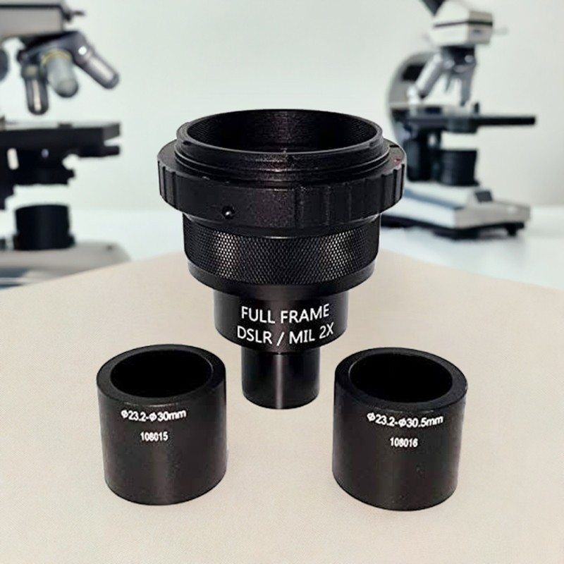 Microscope Camera Adapter 2X for Canon EOS (EF/EF-S) DSLR - 23mm, 30mm, 30.5mm