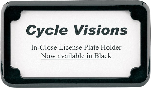 Cycle Visions Beveled License Plate Frame Black