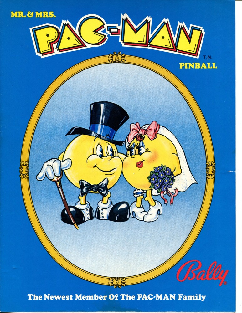 Mr. & Mrs. Pac-Man Bally Pinball Flyer / Brochure / Ad -