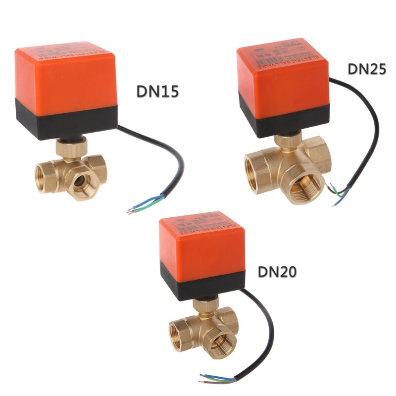 DN15/DN20/DN25/DN32 3 Way Motorized Ball Valve Electric Two Way Control ACTool