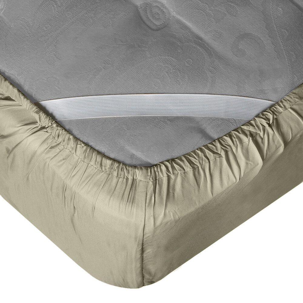 21” Extra Deep Pocket Ultra Soft Fitted Sheet with Corner Straps, Full - Sage