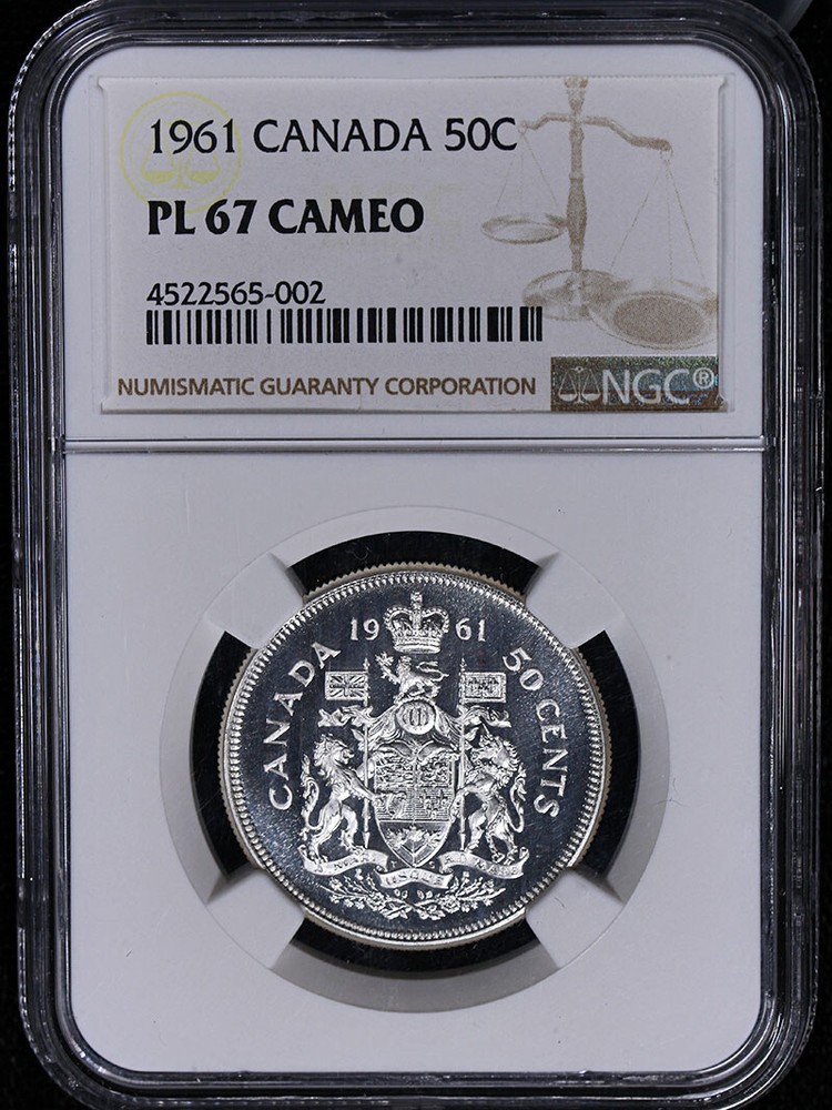 1961 Canada Silver 50 Cent NGC PL67 Cameo Proof-Like