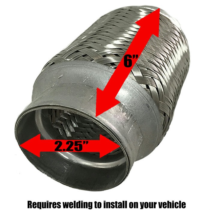 2.25" X 6" Universal Exhaust Flex Pipe