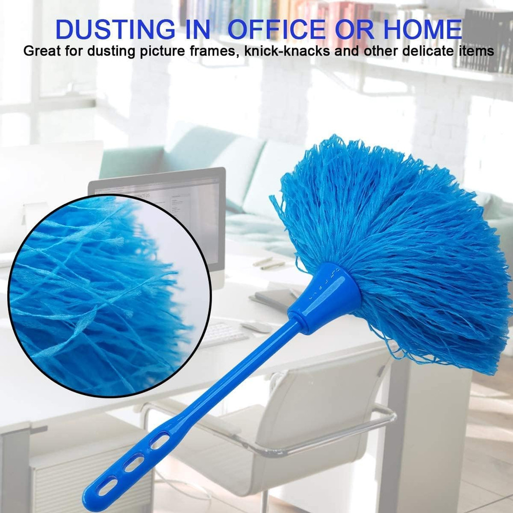 3 Pack Microfiber Delicate Duster,Comfortable Non Slip Handle, 3 Colour Washable