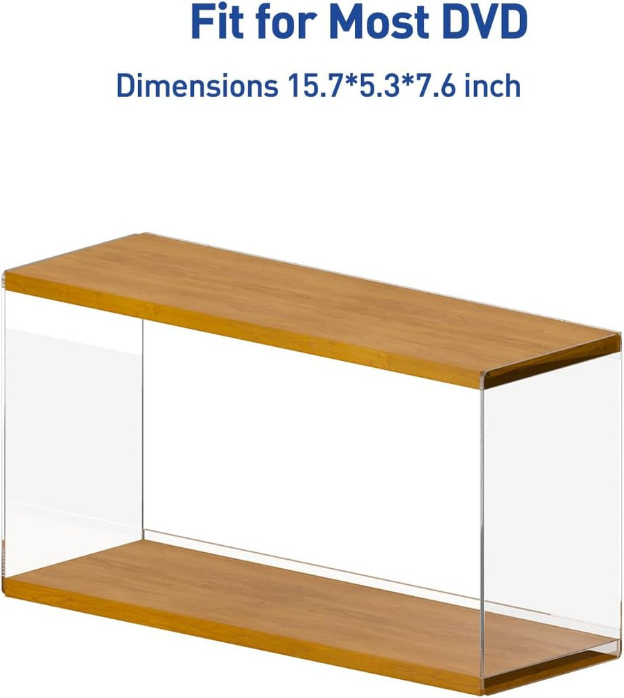Retro Walnut-Colored MDF DVD Storage, DVD Holder, Video Game Rack, Blu Ray Disc