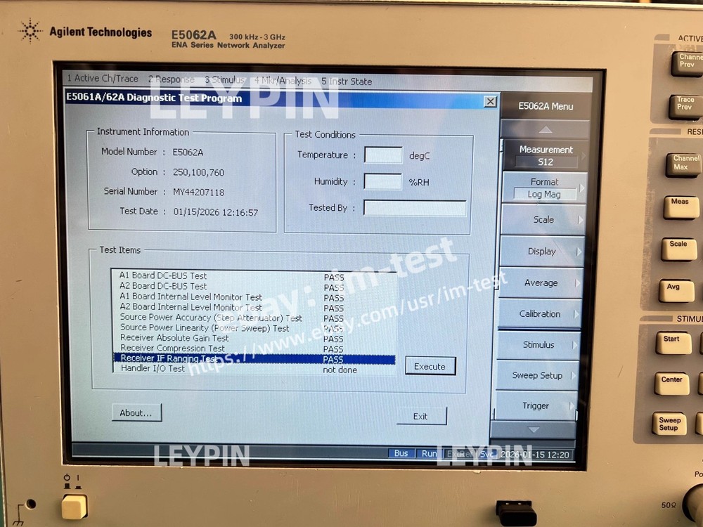 KEYSIGHT Agilent E5062A 300kHz-3GHz 矢量网络分析仪/良好功能 #Yi-*im