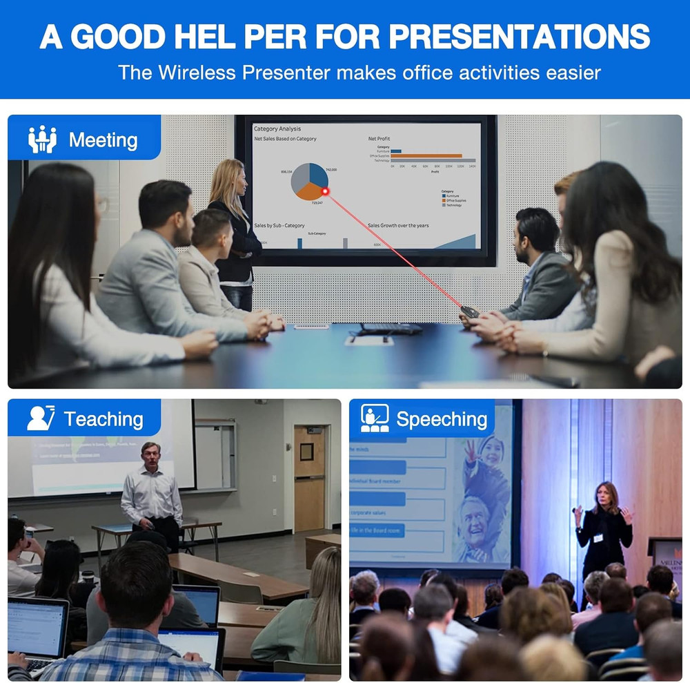 Presentation Clicker Wireless Presenter Remote USB Control Powerpoint PPT Clicke