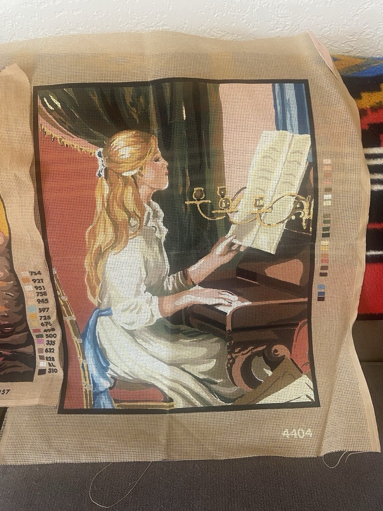 Dokor Needlepoint Canvas Hand Painted Models 157 & 4404 Multicolor Rectangle