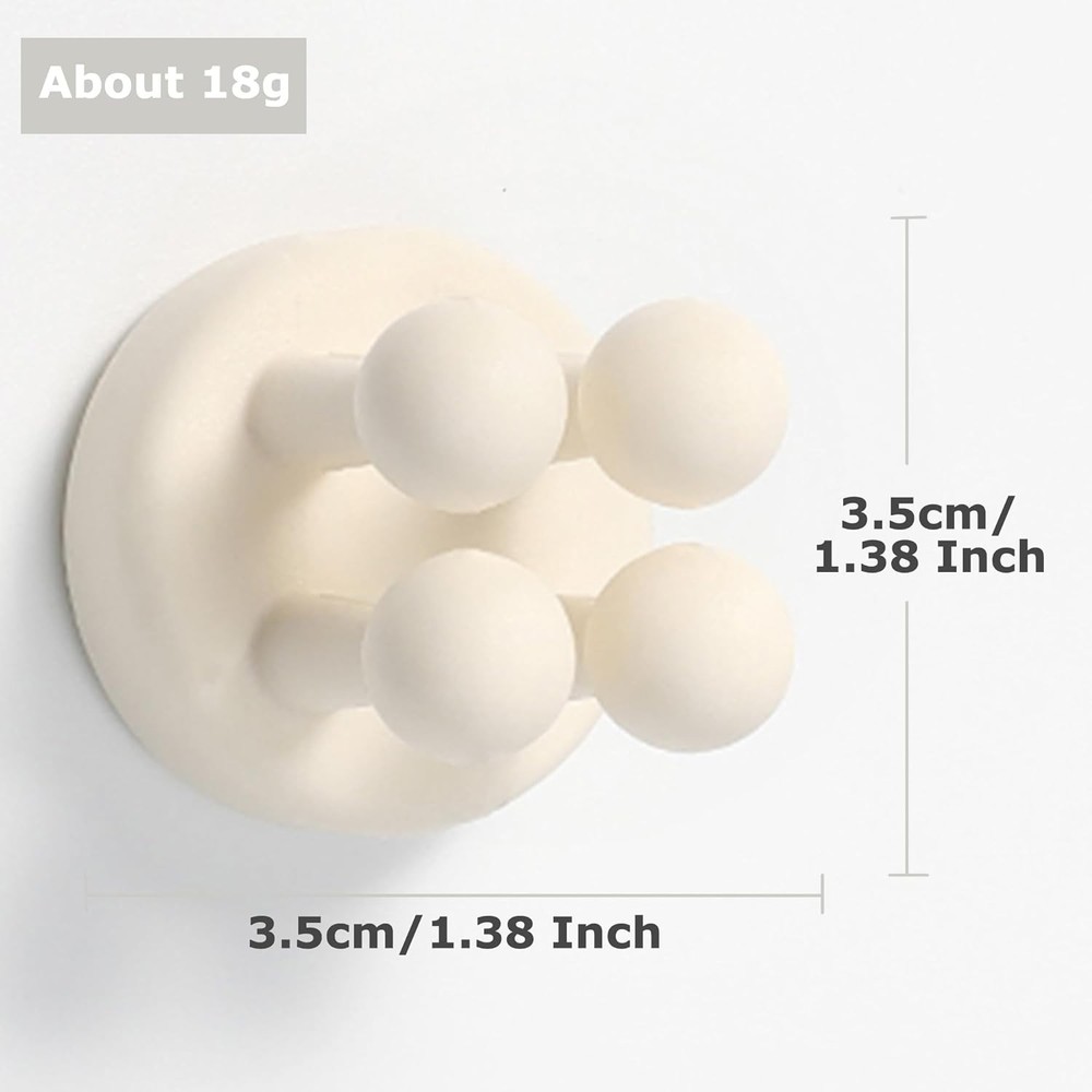 4 pcs Silicone Toothbrush Holder Multi-Function Hook Waterproof self Adhesive Si