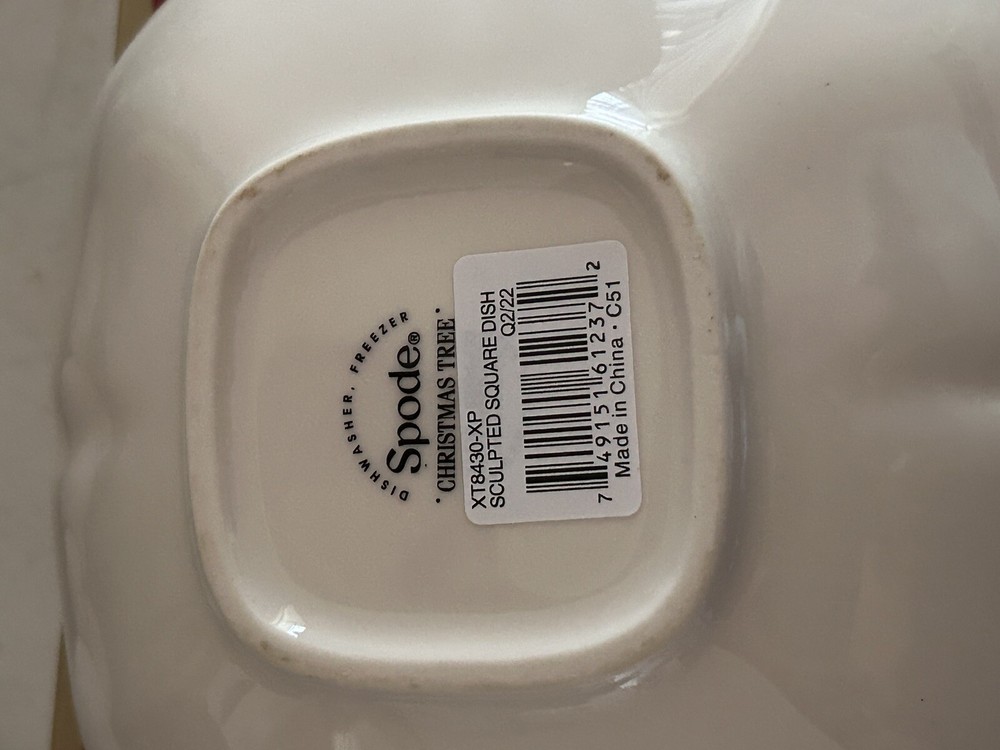 Spode Christmas Tree Nut Dish Plate 5.5” X 5.5”NEW
