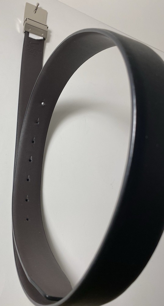 NIKE Genuine Leather Belt 40” Black Silver Buckle