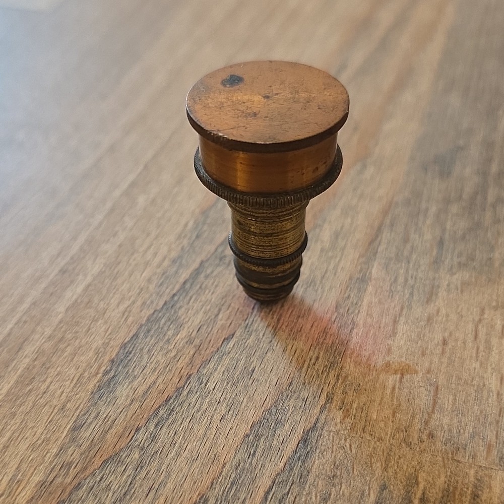 Antique Brass Microscope Multiple Objective Lenses Pre-1930 Original