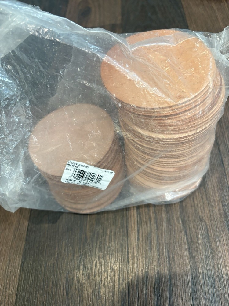 Qty 50+ - 3.25” Leather Rounds