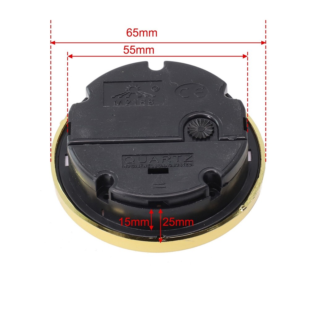 Perfectly Compatible Gold Arab Numerals Quartz Clock Movement Replacement 65mm