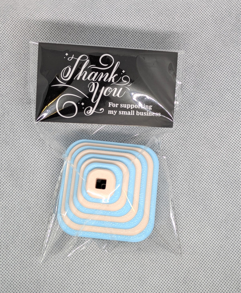 Rounded Square Clay Cutter Shape Set ~ Polymer Crafting Tool ~ Stackable Outline