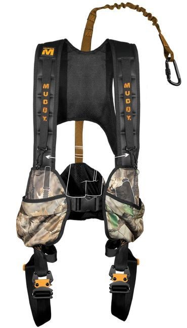 Muddy Crossover Harness Combo, includes Lineman's Belt, Tree : MUD-MSH600-L-C