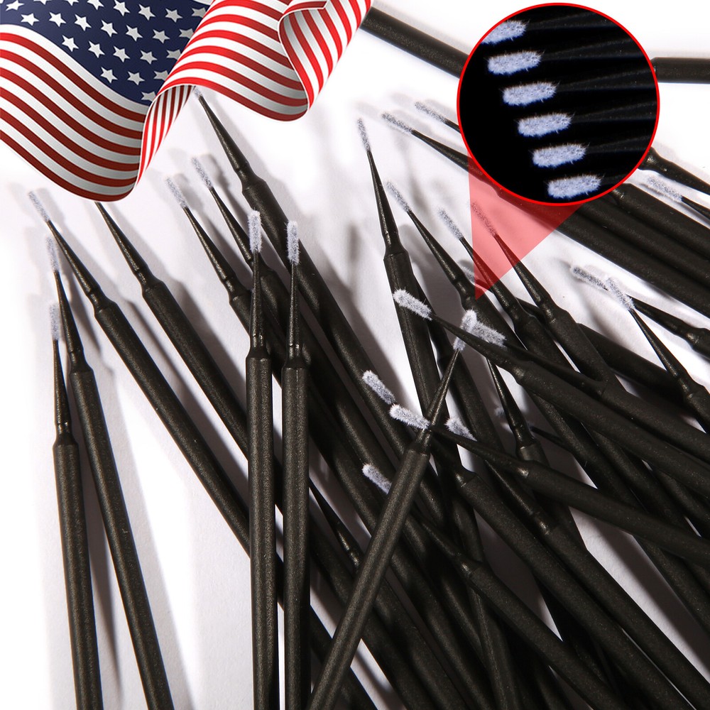 Black Microbrush Micro Brush Applicator Tips 1.2mm Dental