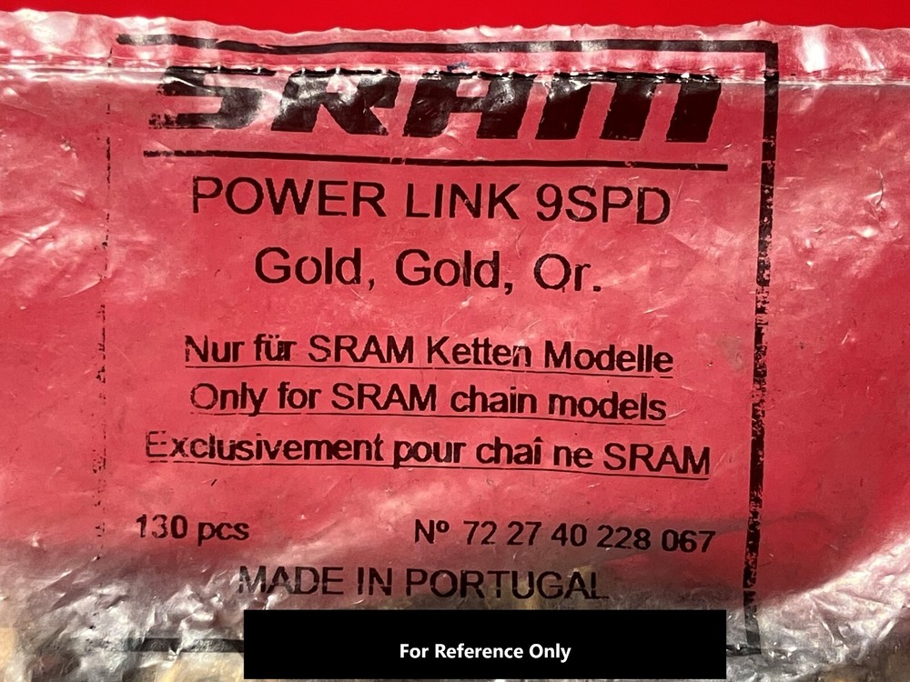 4 Pack - SRAM Gold 9 Speed Chain Powerlink, Master Link, Quick Link - New