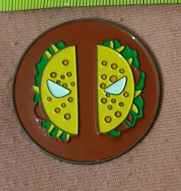 Marvel Deadpool Taco Mask Large Enamel Pin - Club Merc Exclusive