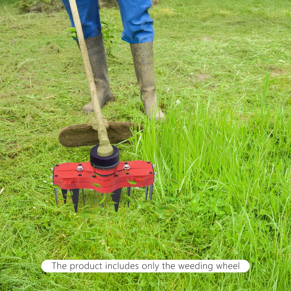 4-Tooth Weeding Wheel Multi-Function Weeding Attachment Wheel Grass Remover Tool