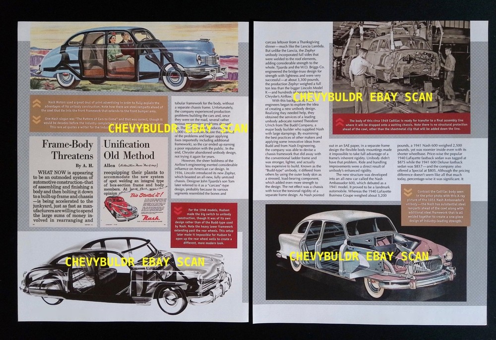 1920-'67 Unibody Construction Designed Cars Info Article