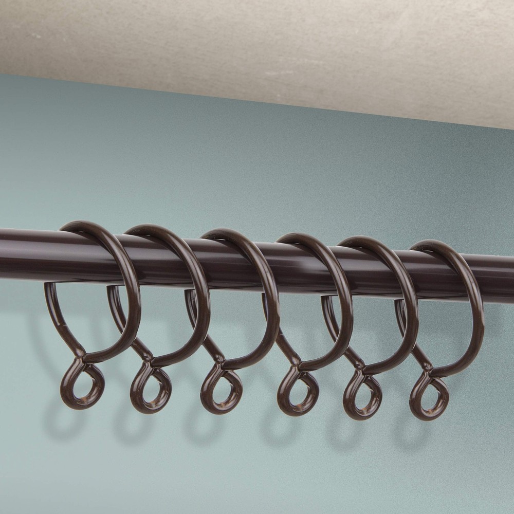 10 Curtain Eyelet Rings, Cocoa
