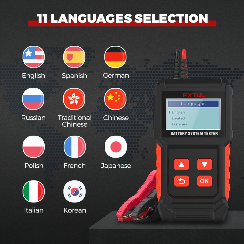 Motorcycle Battery Tester Battery Load Tester Cranking Charging System Analyzer