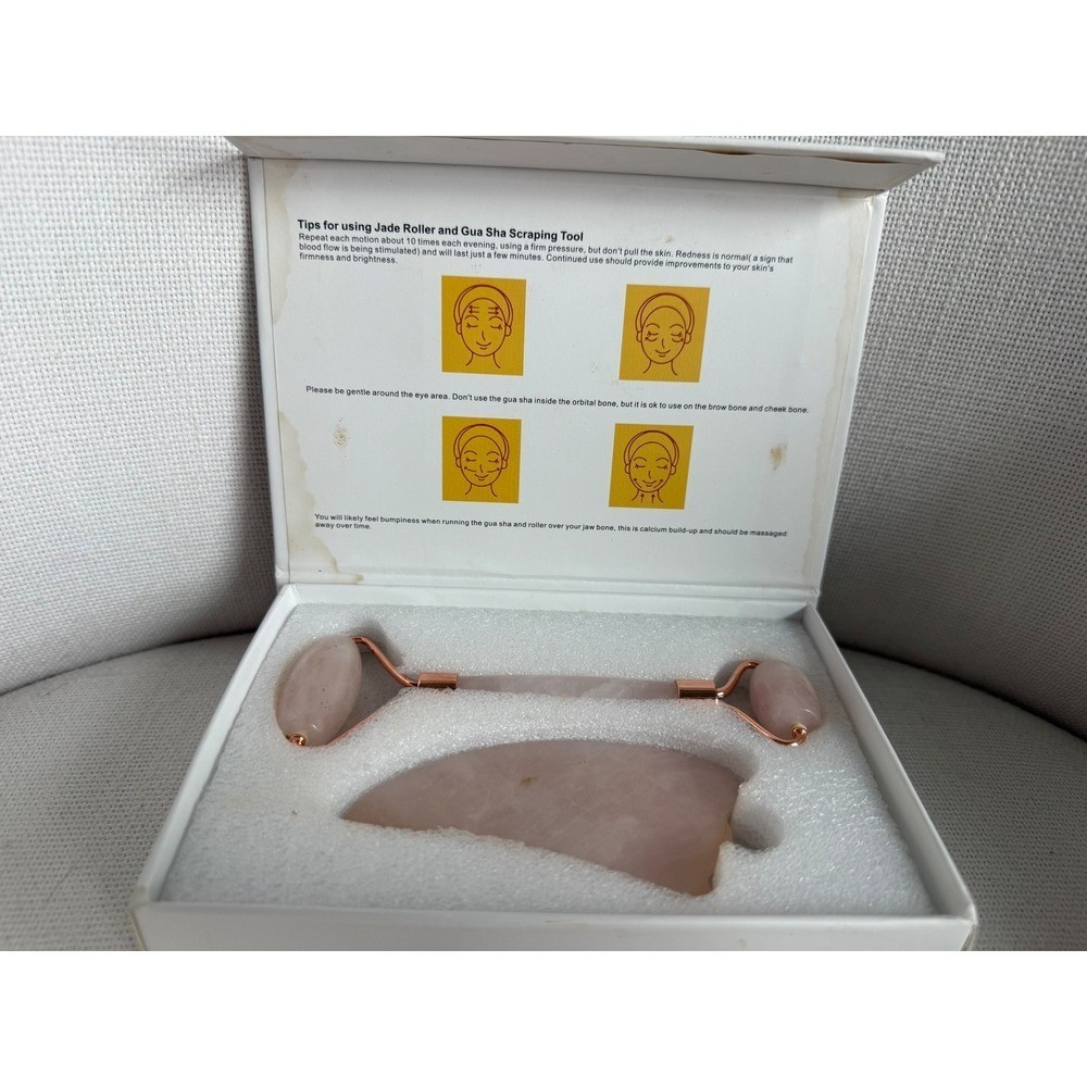 Decinee Jade Roller and Gua Sha Scraping Tool Set for Slimming & Firming