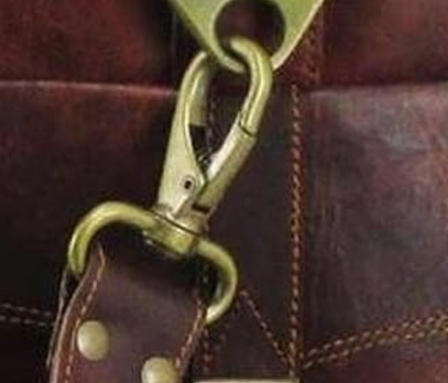 Leather Adjustable Padded Replacement Shoulder Strap with Metal Swivel Hooks