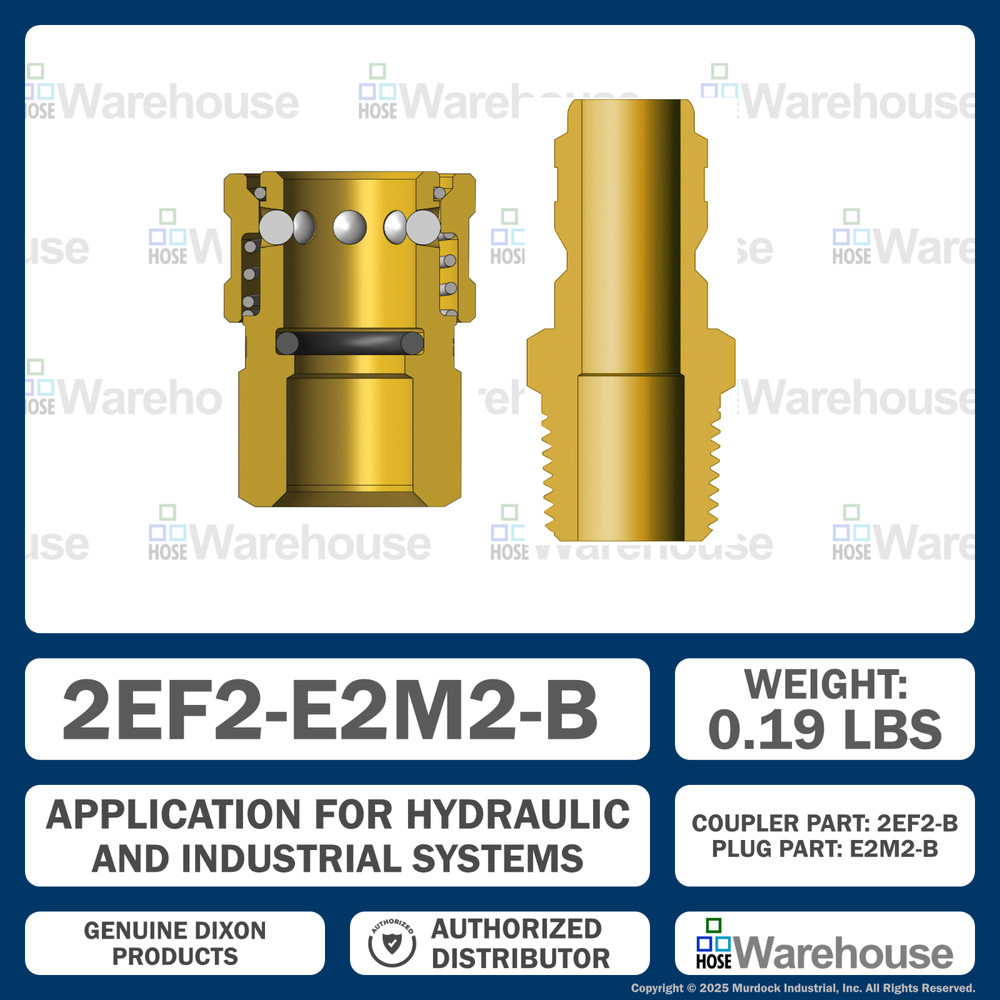 Genuine Dixon E-Series 1/4" Quick Disconnect Kit – 2EF2-B, E2M2-B - 5200 PSI