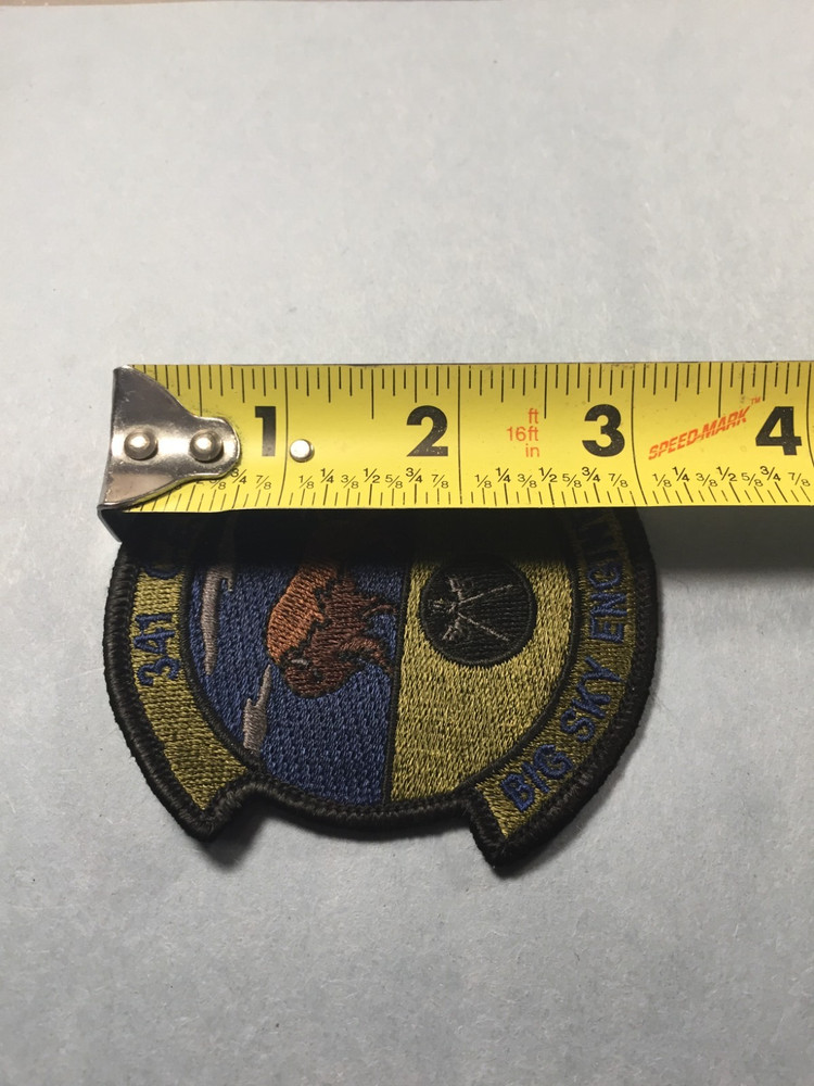 USAF 341 CES Big Sky Engineers Subdued sew-on Patch