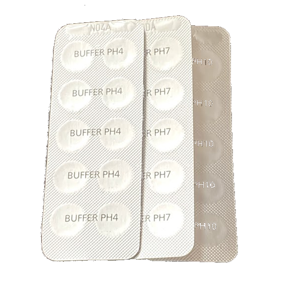 30-Pack Color-Coded Buffer Calibration Tablets 4, 7, 10 for Electronic pH Meters
