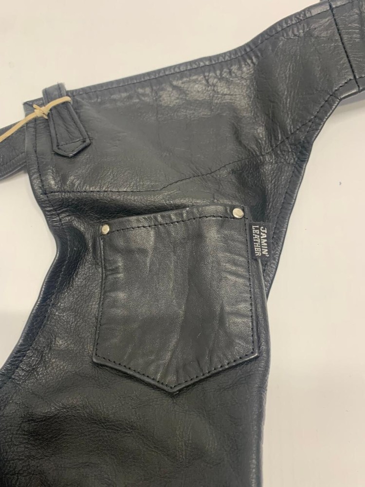 Jamin Leather Chaps Black Leather XXL Men's A67