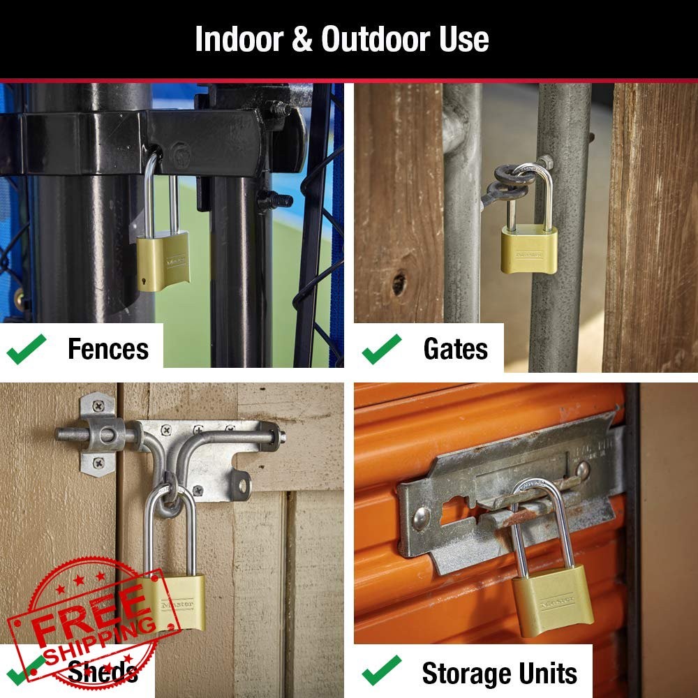 Master Lock Brass Combination Lock, 2 Pack, 175LHEC2