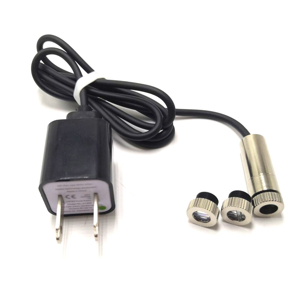 Focusable 650nm 30mW Dot/Line/Cross red Laser Diode Module with USB + Adapter