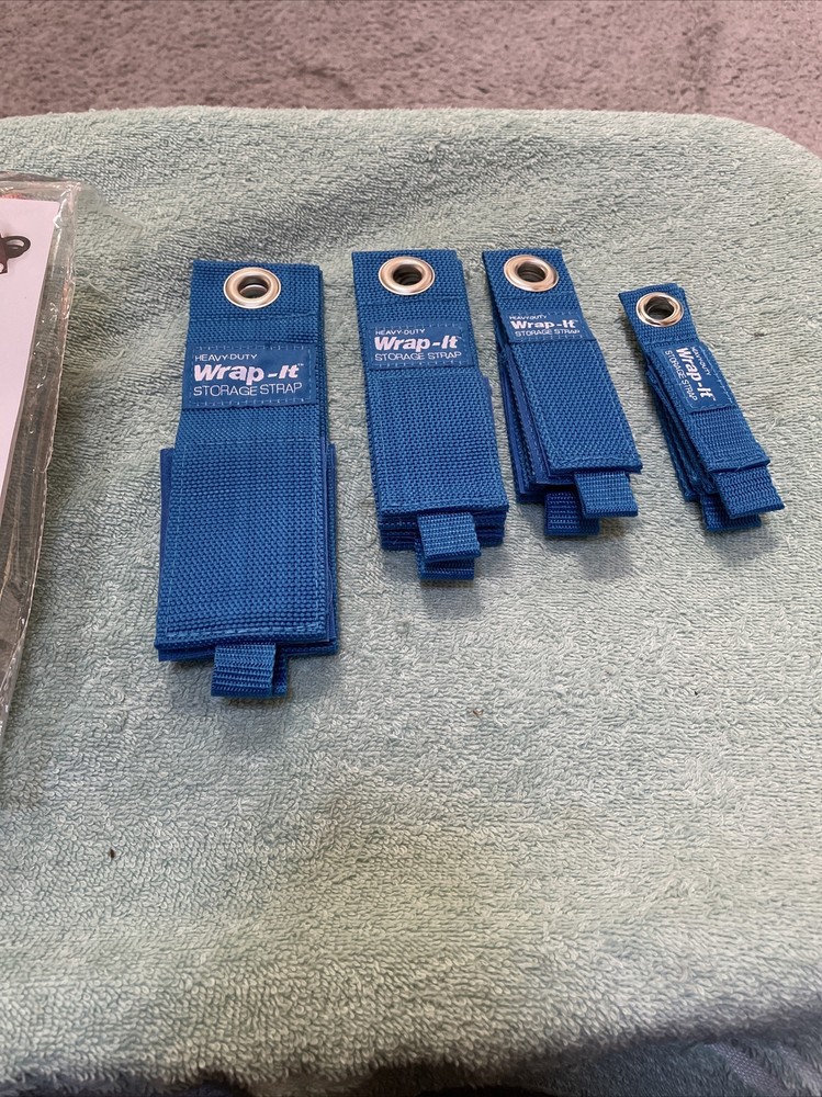 Wrap It Blue Heavy Duty Storage Straps 8 Pack 4 Sizes New