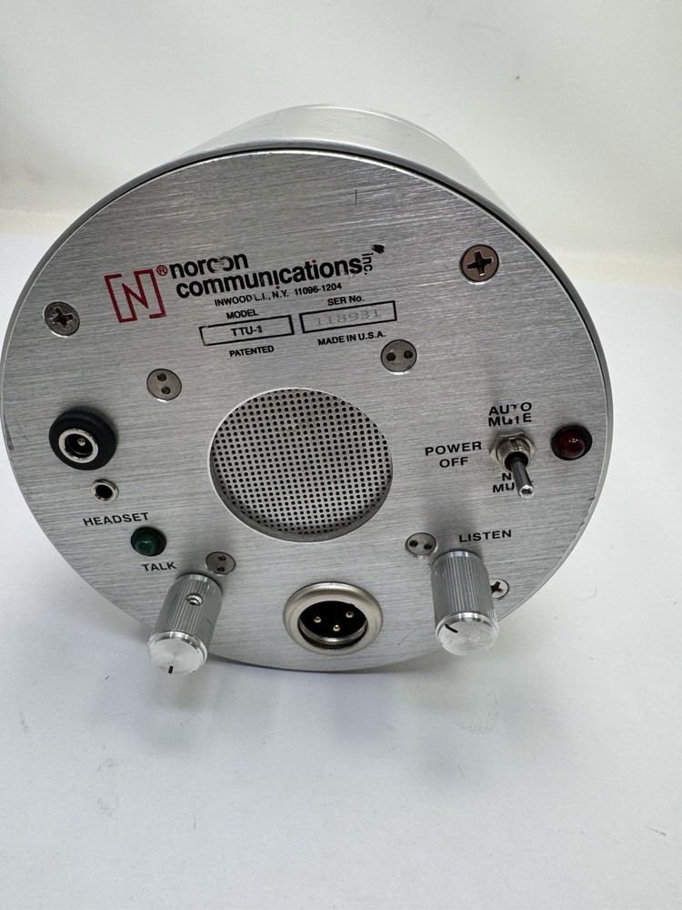 Norcon Communications Inc. TTU-1 Two-Way Communication Talk-Thru Unit PreOwned