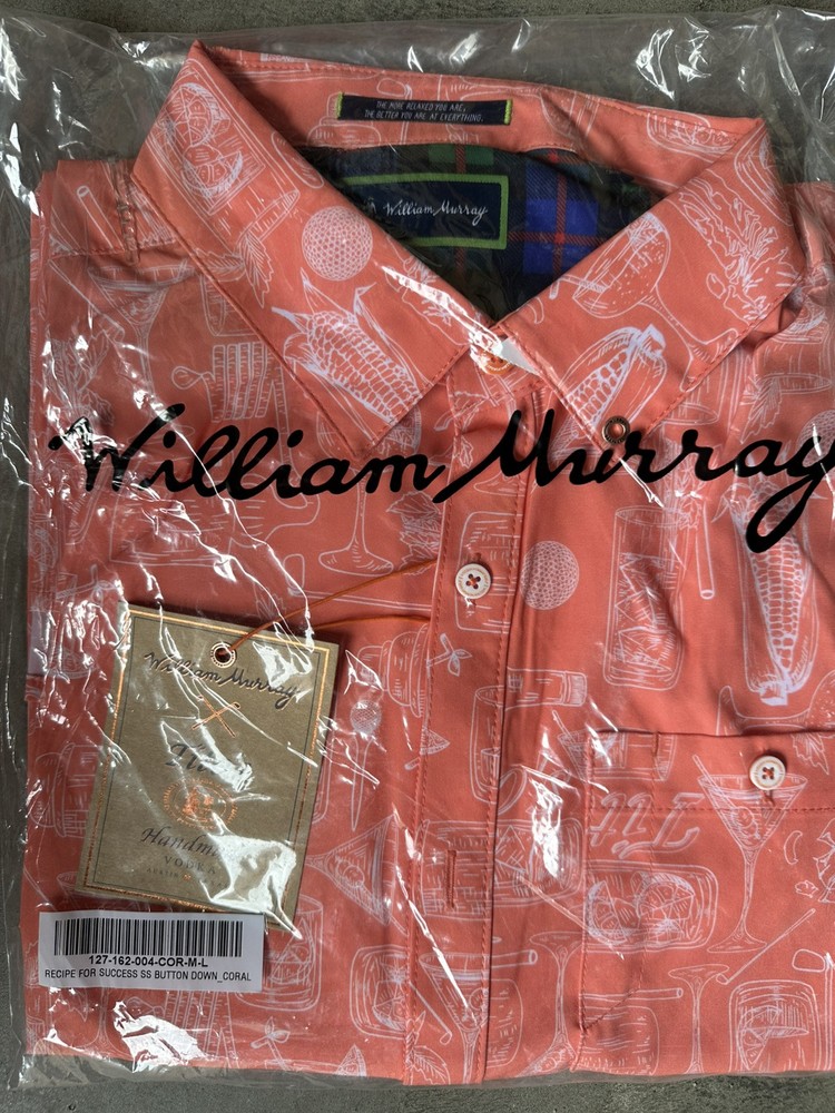 William Murray Tito’s vodka button down short sleeve shirt Large