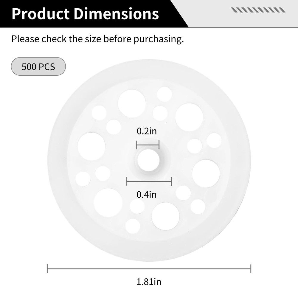 Plastic Flat Washers 46mm Load Spreading For Rigid Foam Insulation 500 PCS