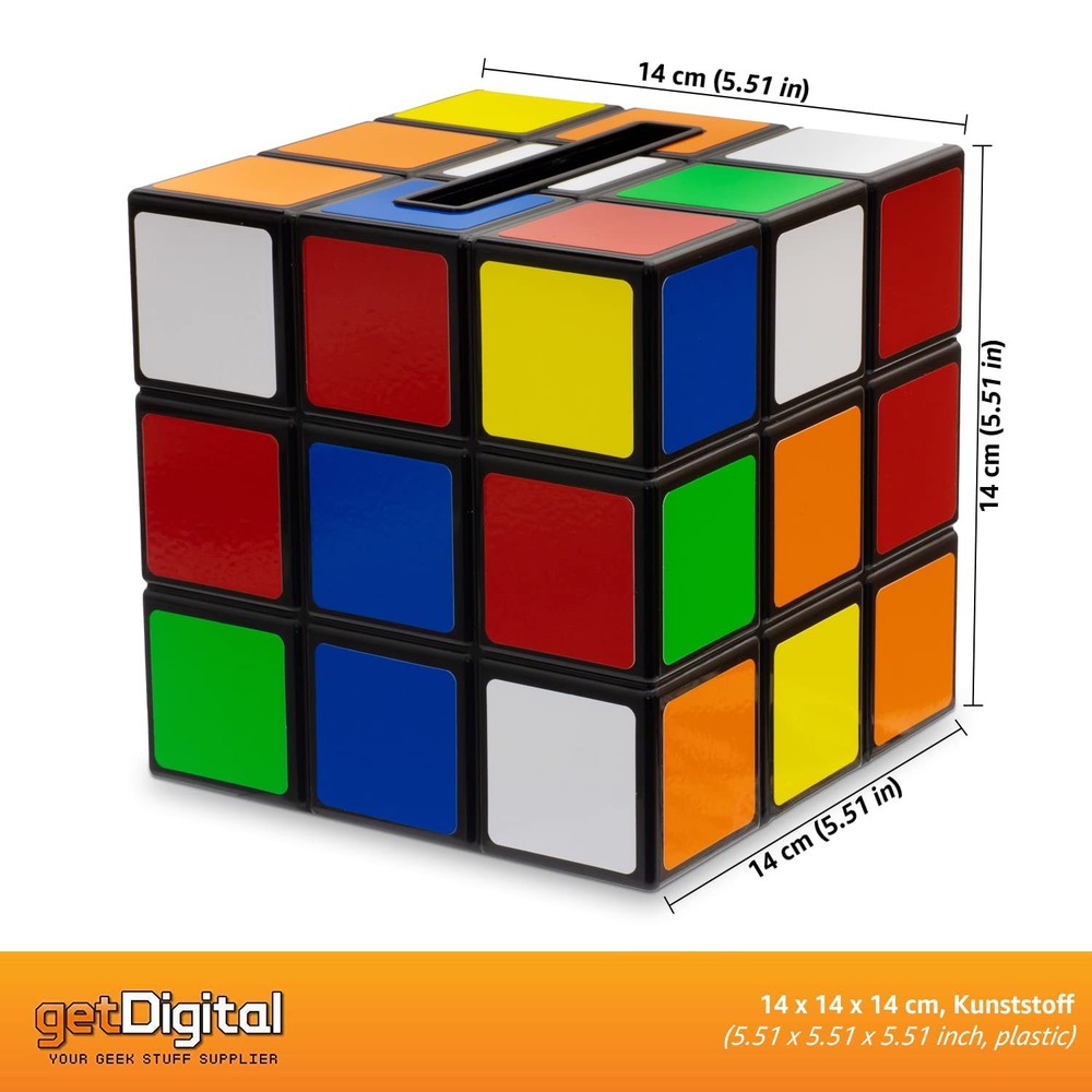 getDigital Plastic Magic Cube Tissue Box Cover, Holder for Square Tissue Boxes w