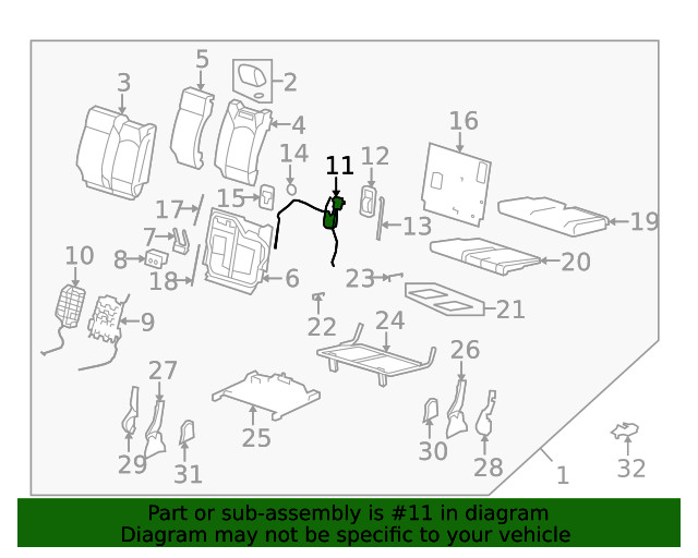 Medium Titanium Driver Side 3rd Row Seat Back Latch Release Handle (23460127)