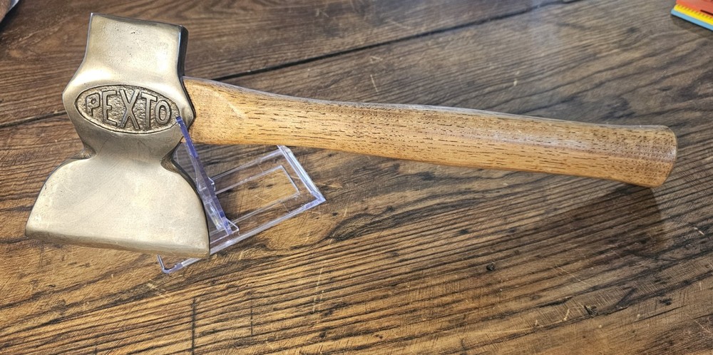 Antique embossed PEXTO broad Hewing hatchet axe