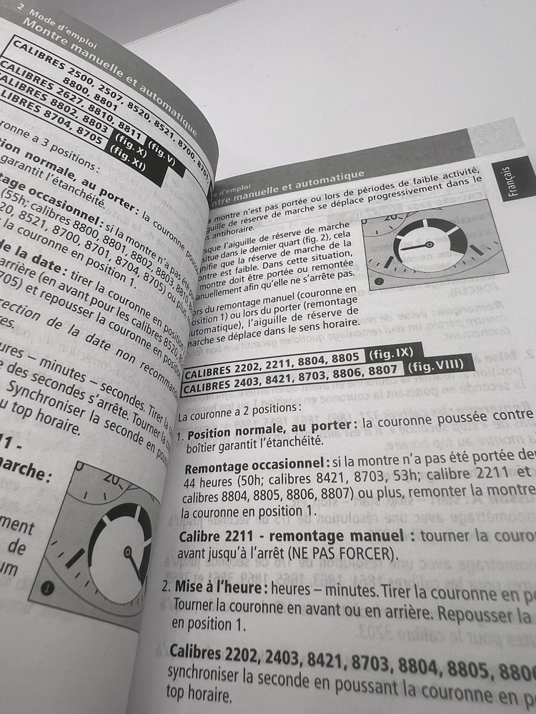 OMEGA WATCH OPERATING INSTRUCTIONS MANUAL