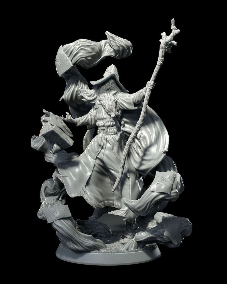 D&D Phillip Celcious Sorceror Mini 32mm Scale TTRPG