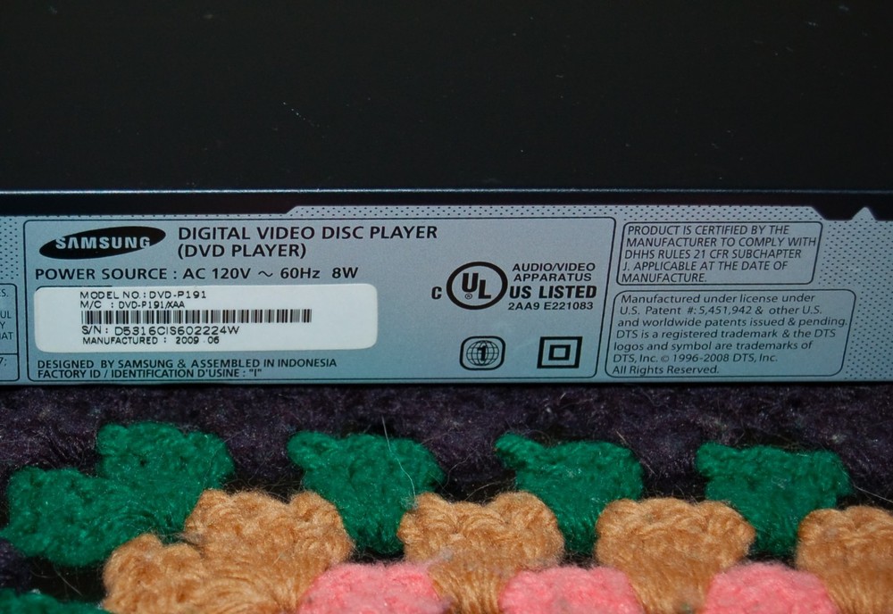 Samsung DVD-P191 Player Tested and Serviced!