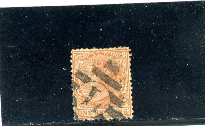 Lagos 1875 Scott# 6 canceled