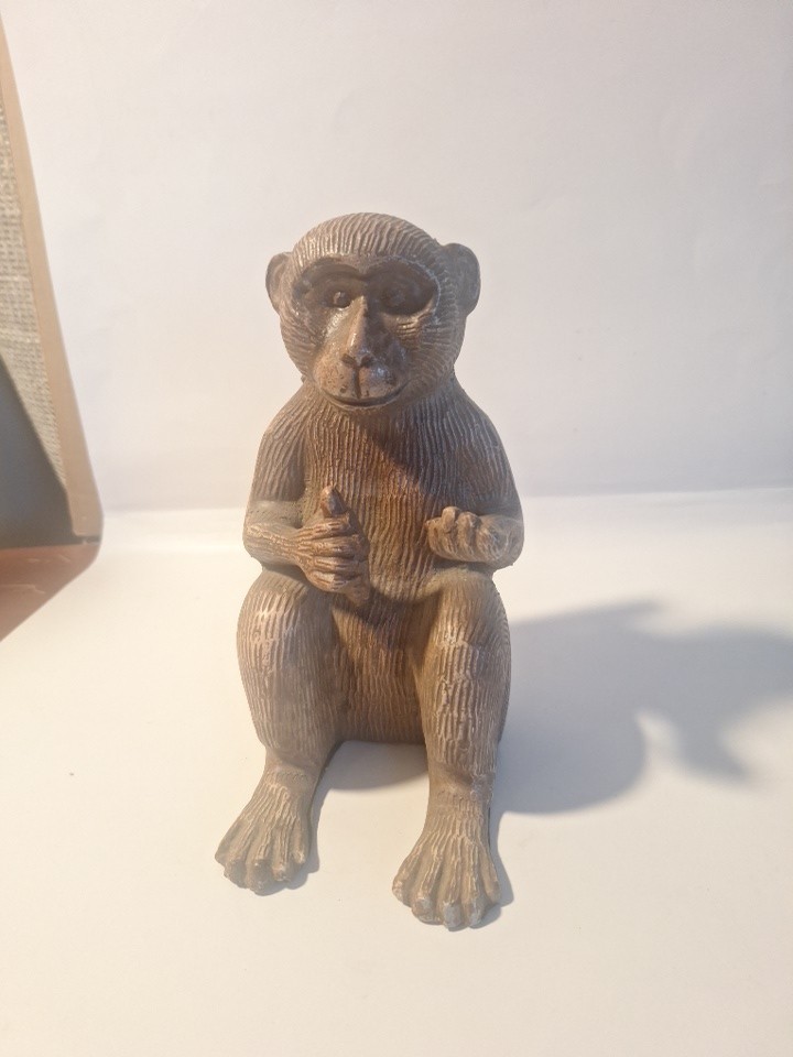 Cast Metal Monkey 7.5" Figurine Single Bookend