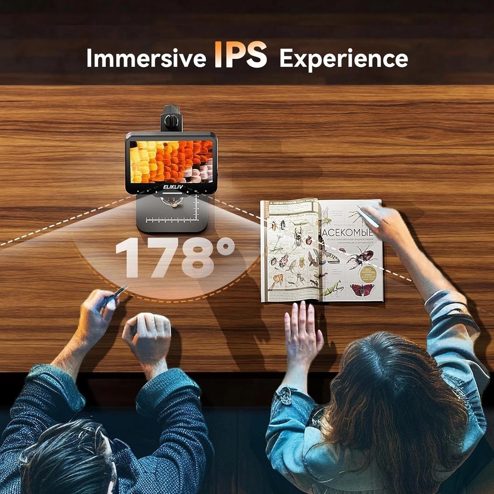 1000x Coin Microscope with 4.3'' LCD Screen